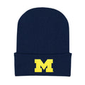 College Baby Infant Knit Cap Michigan Wolverines Logo - Navy - Newborn