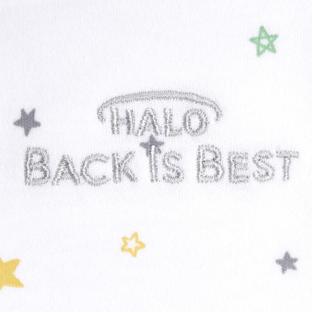 HALO 100% Cotton Sleepsack Swaddle, 3-Way Adjustable Wearable Blanket, TOG 1.5, Space, Small, 3-6 Months