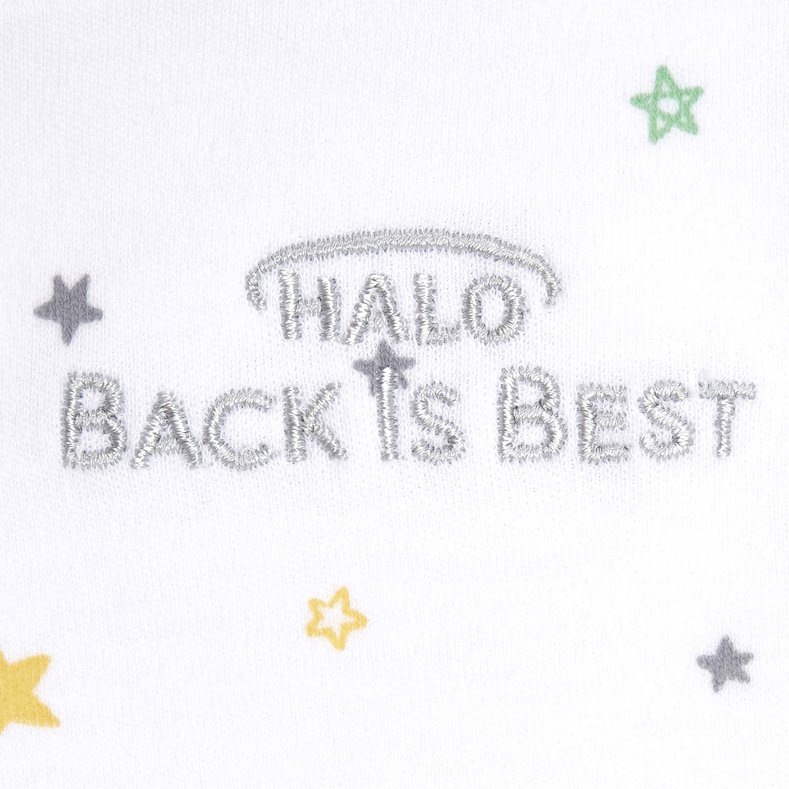 HALO 100% Cotton Sleepsack Swaddle, 3-Way Adjustable Wearable Blanket, TOG 1.5, Space, Small, 3-6 Months