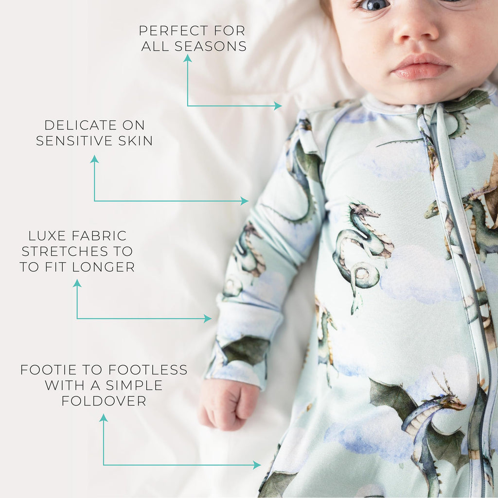Posh Peanut Convertible Baby Sleepers, Boy Toddlers Footless Pajamas