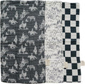 Mebie Baby Burp Cloths, Western, Muslin Burp Cloth Set for Spit Up, Drool, and More, Boho Burp Cloths for Baby Boy and Girl, Baby Must Haves for Registry Lists and Gifts for Newborns
