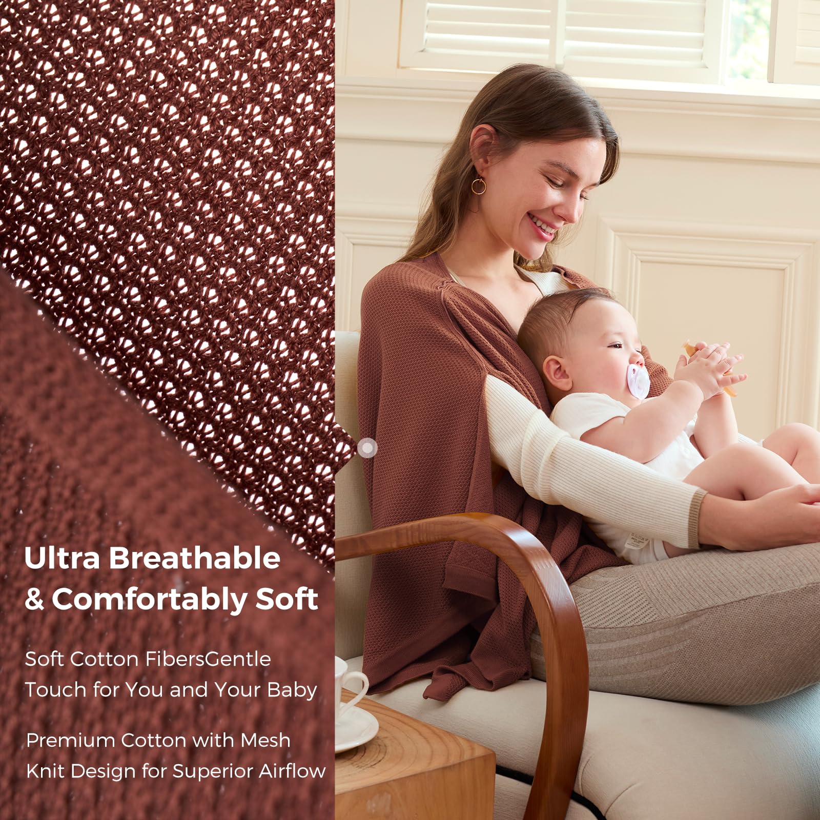 Momcozy Nursing Cover, Privacy Breastfeeding Cover with Soft Breathable