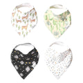 Copper Pearl 4 Pack Soft Cotton Baby Bibs for Drooling and Teething, Absorbent Drool Bibs for Baby Girl and Boy, Adjustable to Fit Newborns to Toddlers, Tons of Styles (Cusco)