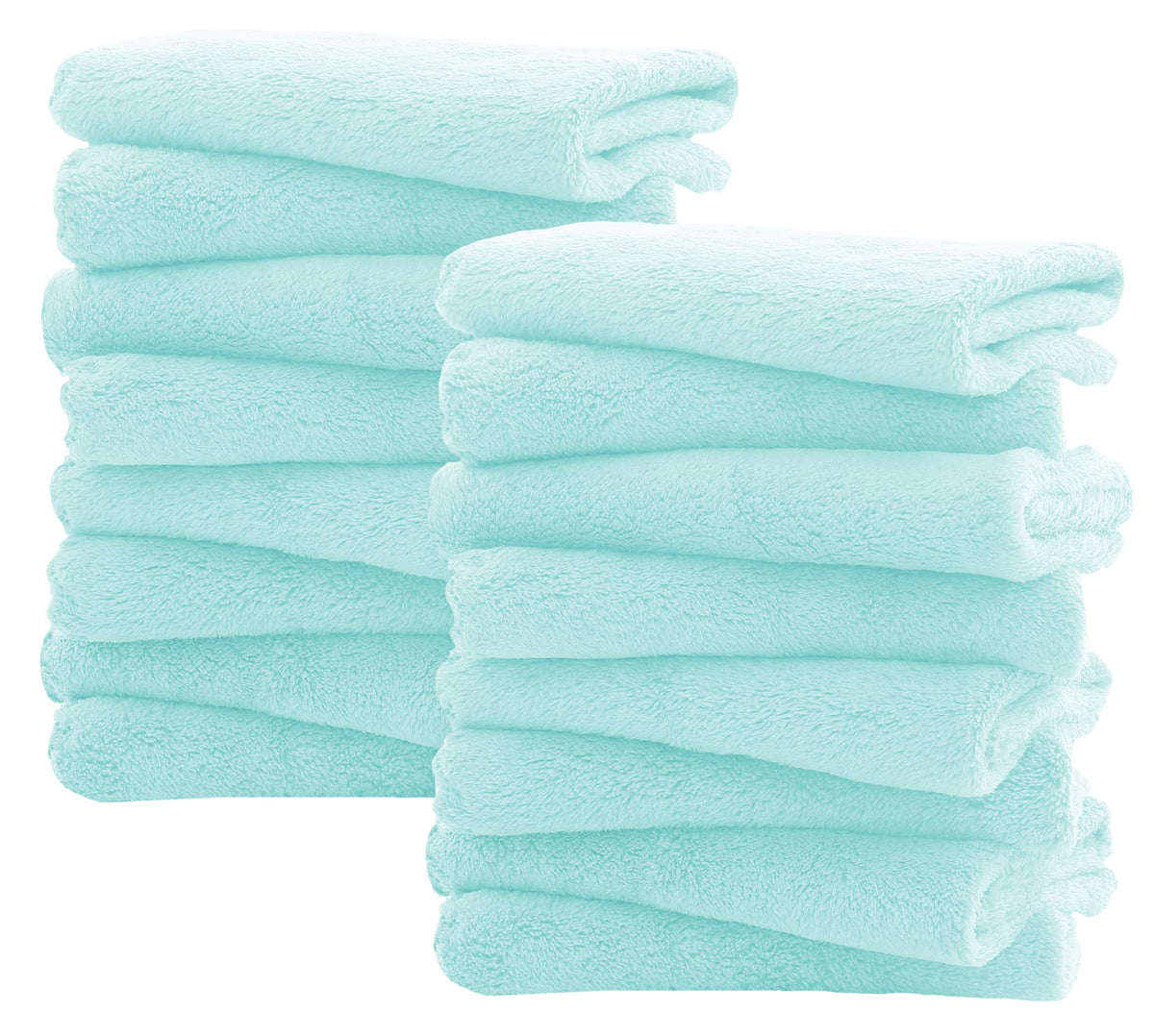 Spotted Play 16 Pack Burp Cloths for Baby - 20" x 10" Ultra Absorbent Coral Fleece Burping Cloths, Newborn Towel - Milk Spit Up Rags - Grey