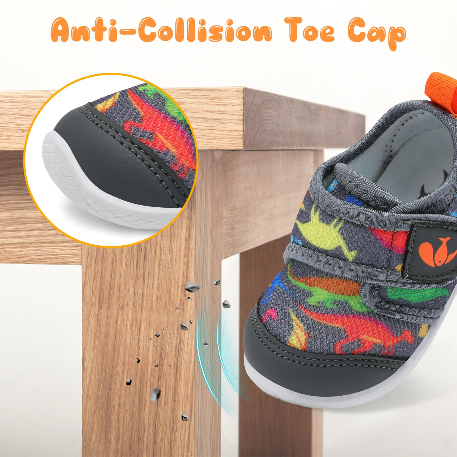 FEETCITY Baby Sock Shoes Baby Walking Shoes Infant Non-Slip Breathable Slippers with Soft Rubber Sole Baby Boys Girls Slip On Sneakers