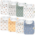 KeaBabies 8-Pack Organic Baby Bibs for Boys, Girls Drool Bibs (Pets & Paws)