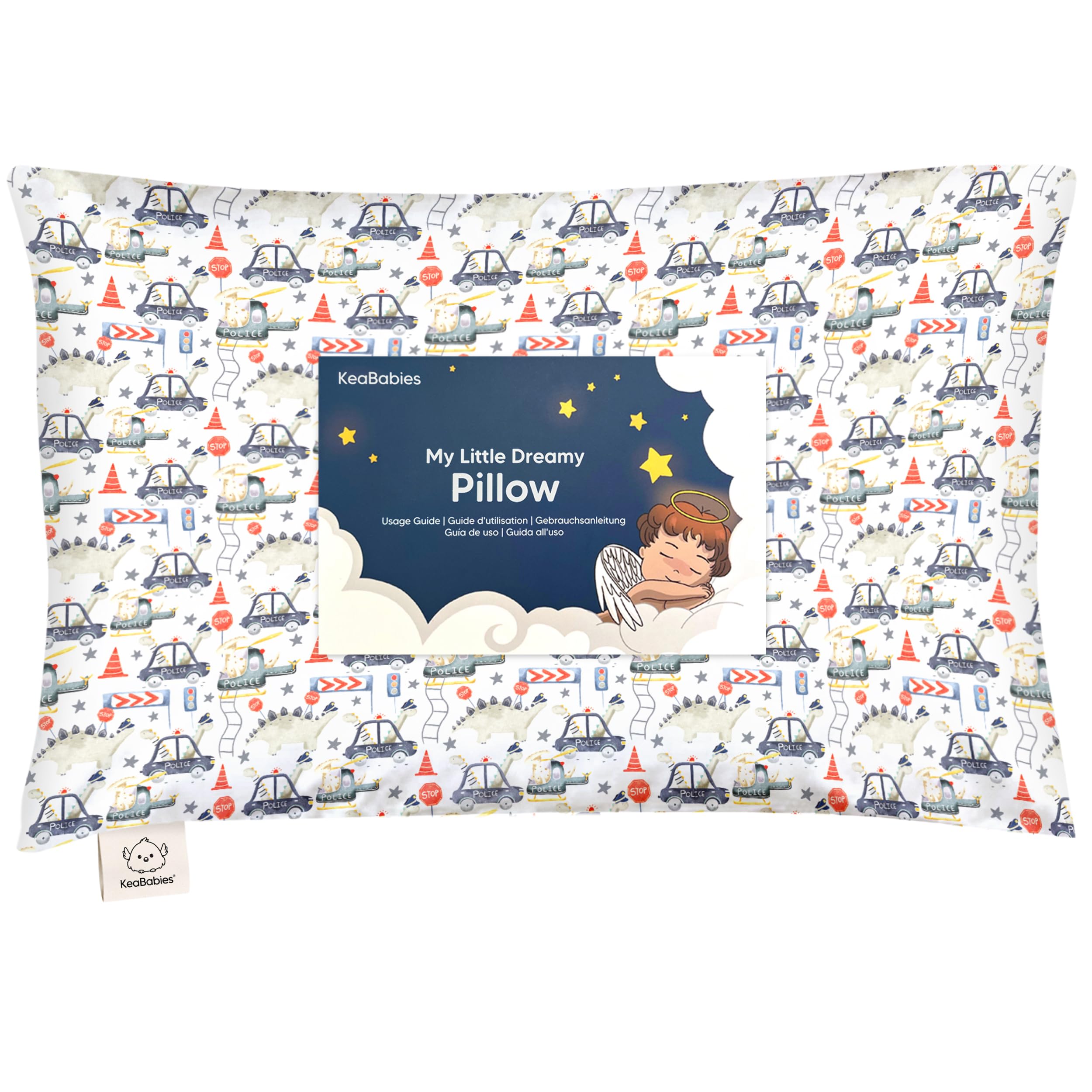 Toddler Pillow with Pillowcase, 13x18 My Little Dreamy Pillow (Dino Patrol)