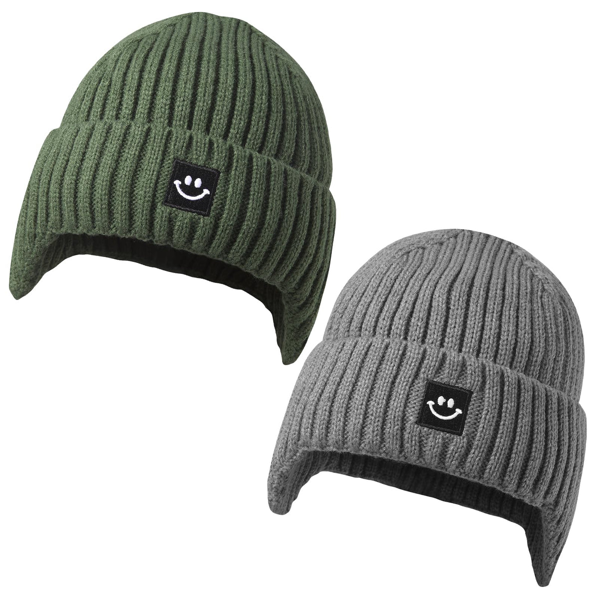 MaxNova Baby Hat 3-8T Camel/Gray Apricot 2 Pack