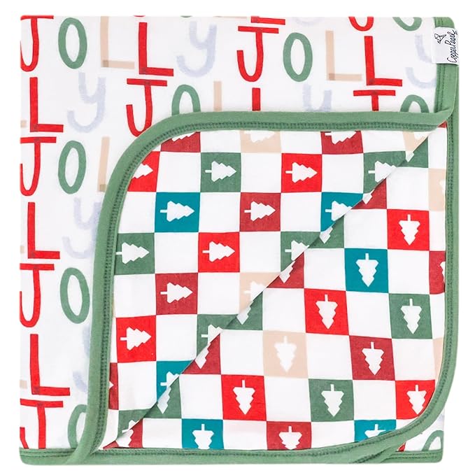 Copper Pearl Large Premium Knit Baby 3 Layer Stretchy Quilt Blanket Jolly