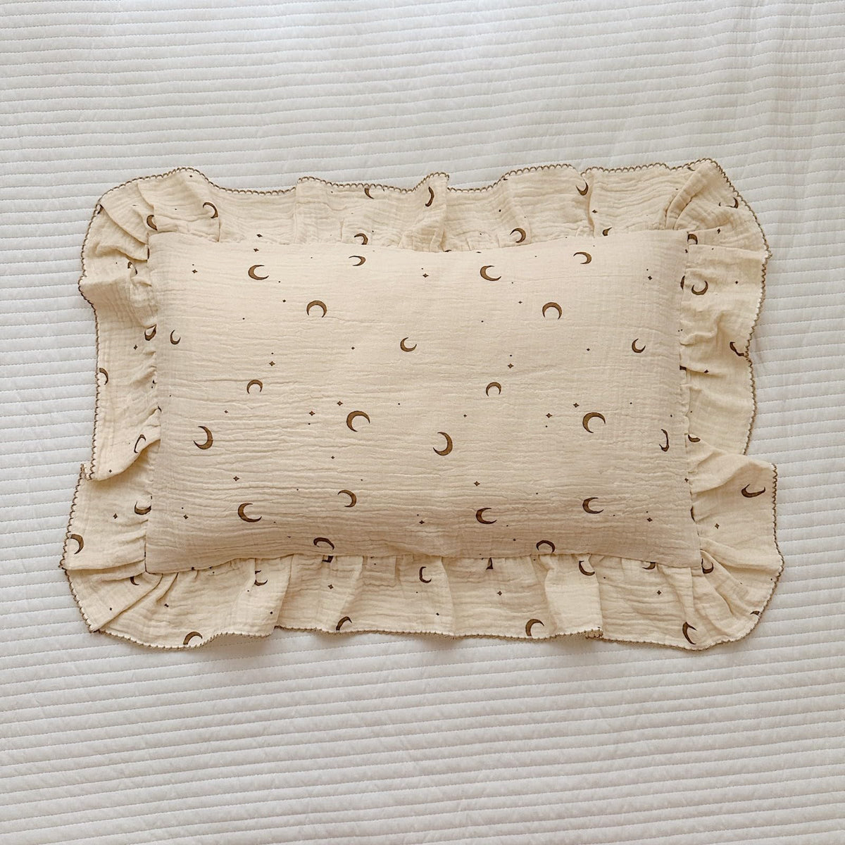 BuLuTu Muslin Toddler Pillowcase for Girls Boys, Sheep Pattern, 14"x20"
