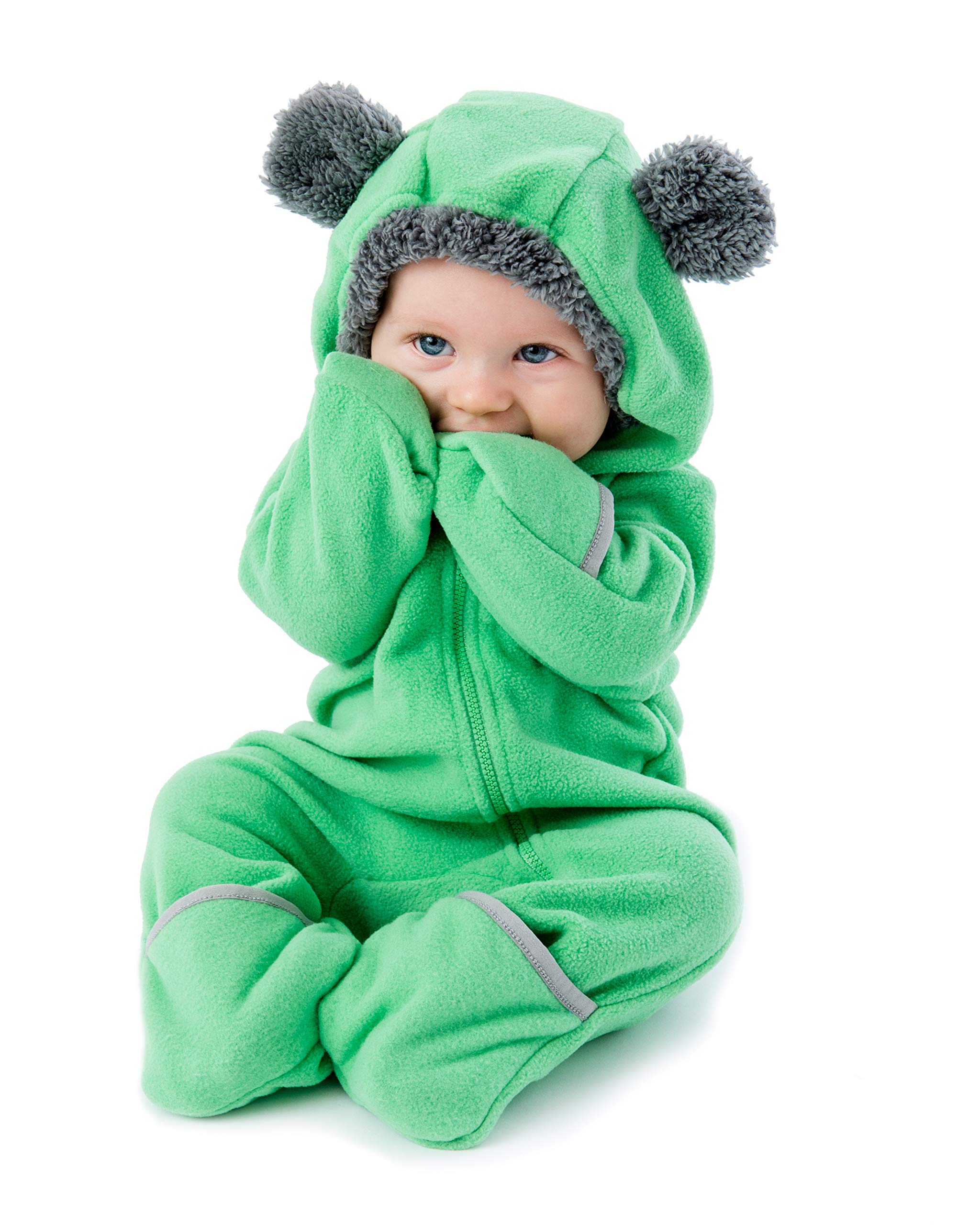 Cuddle Club Fleece Baby Bunting Bodysuit – Infant One Piece Kids Hooded Romper Outerwear Toddler Jacket