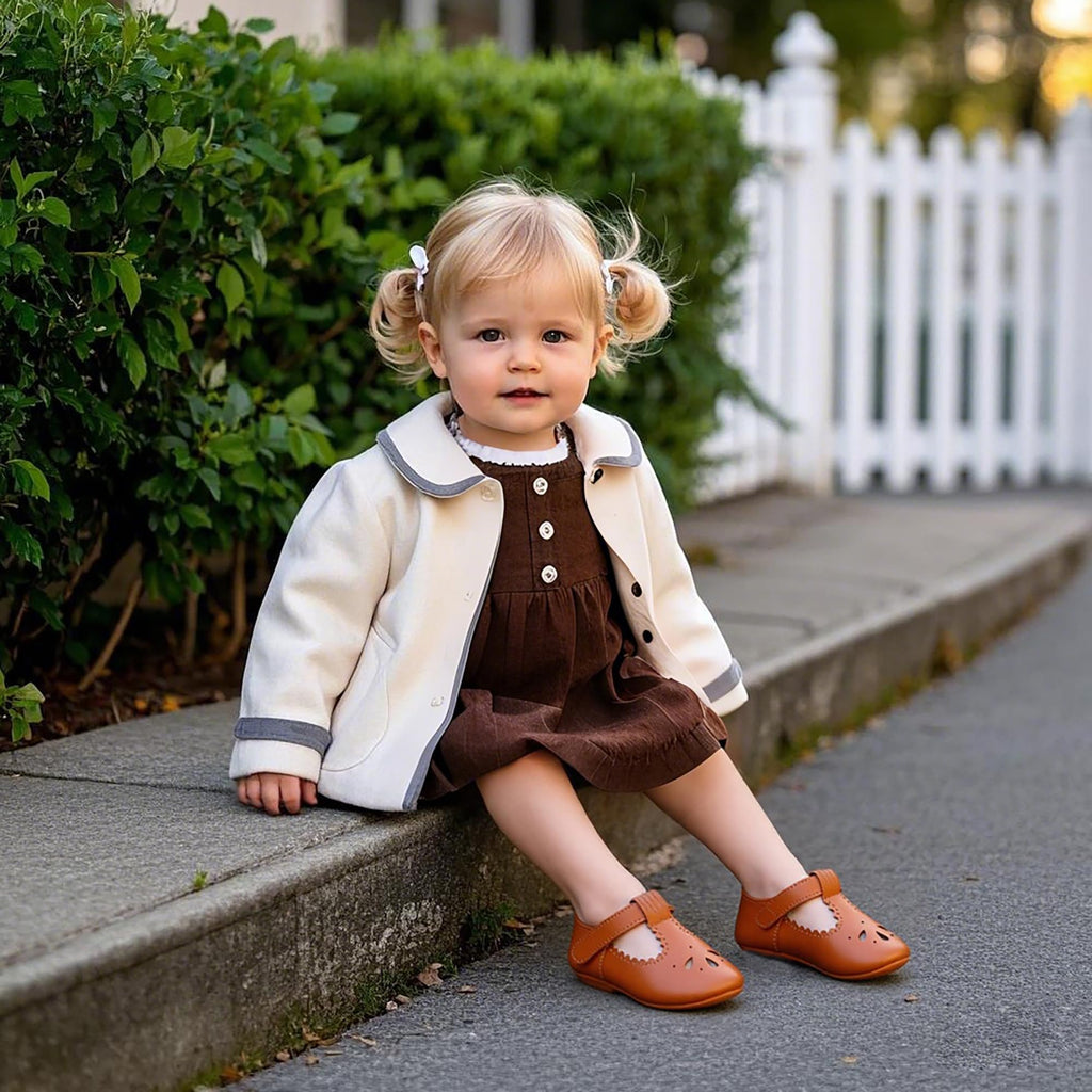 Soft Sole Brown Baby Shoes - Infant Baby Walking Shoes Moccasinss Rubber Sole Crib (Brown,9-12Months Infant)