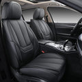 Coverado Car Seat Covers Full Set, Seat Covers for Cars, Black Car Seat Covers Front Seats and Back Car Seat Protector Waterproof, Leather Car Seat Cushion Universal Fit for Most Cars