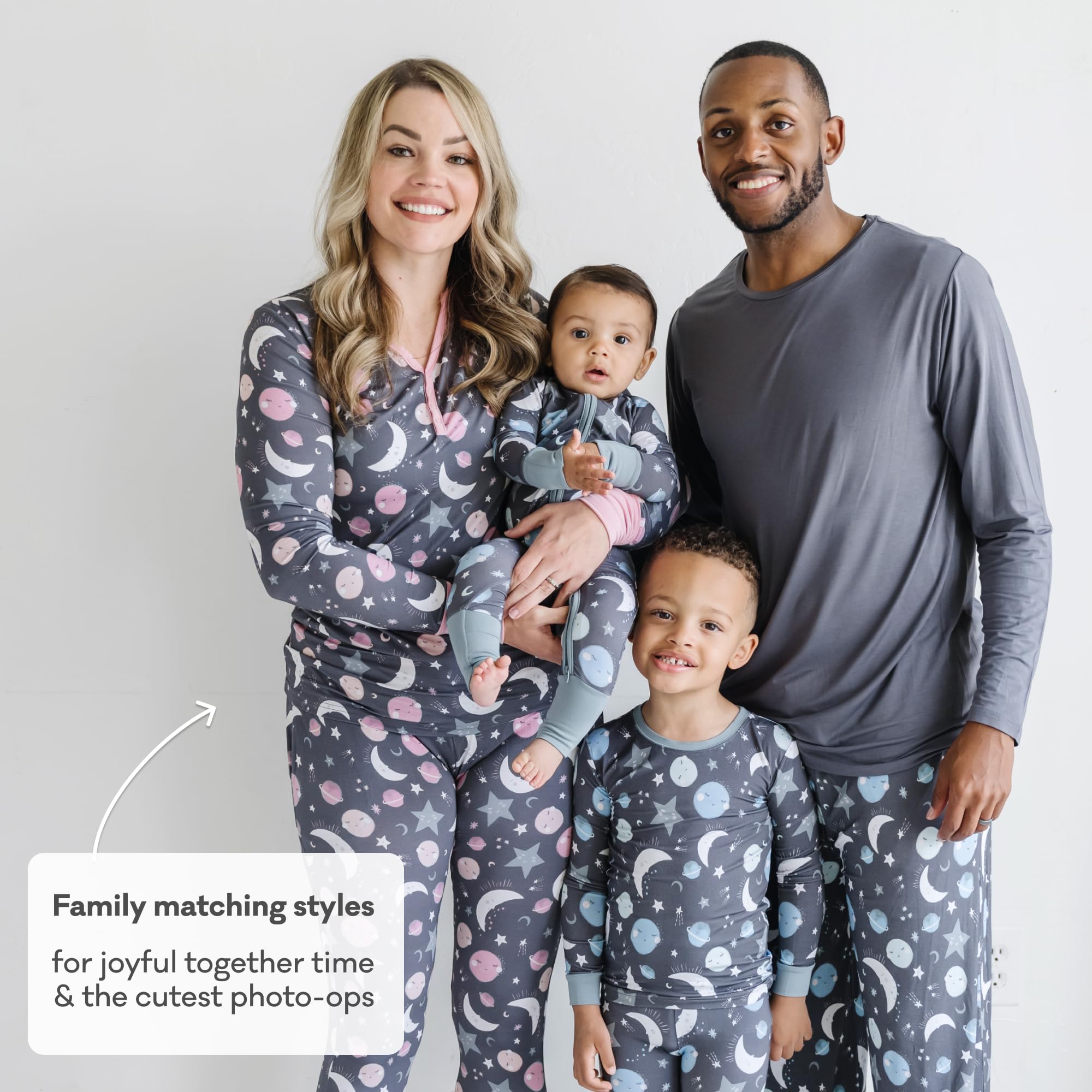 Little Sleepies Baby Pajamas, Blue To the Moon & Back, 12-18M
