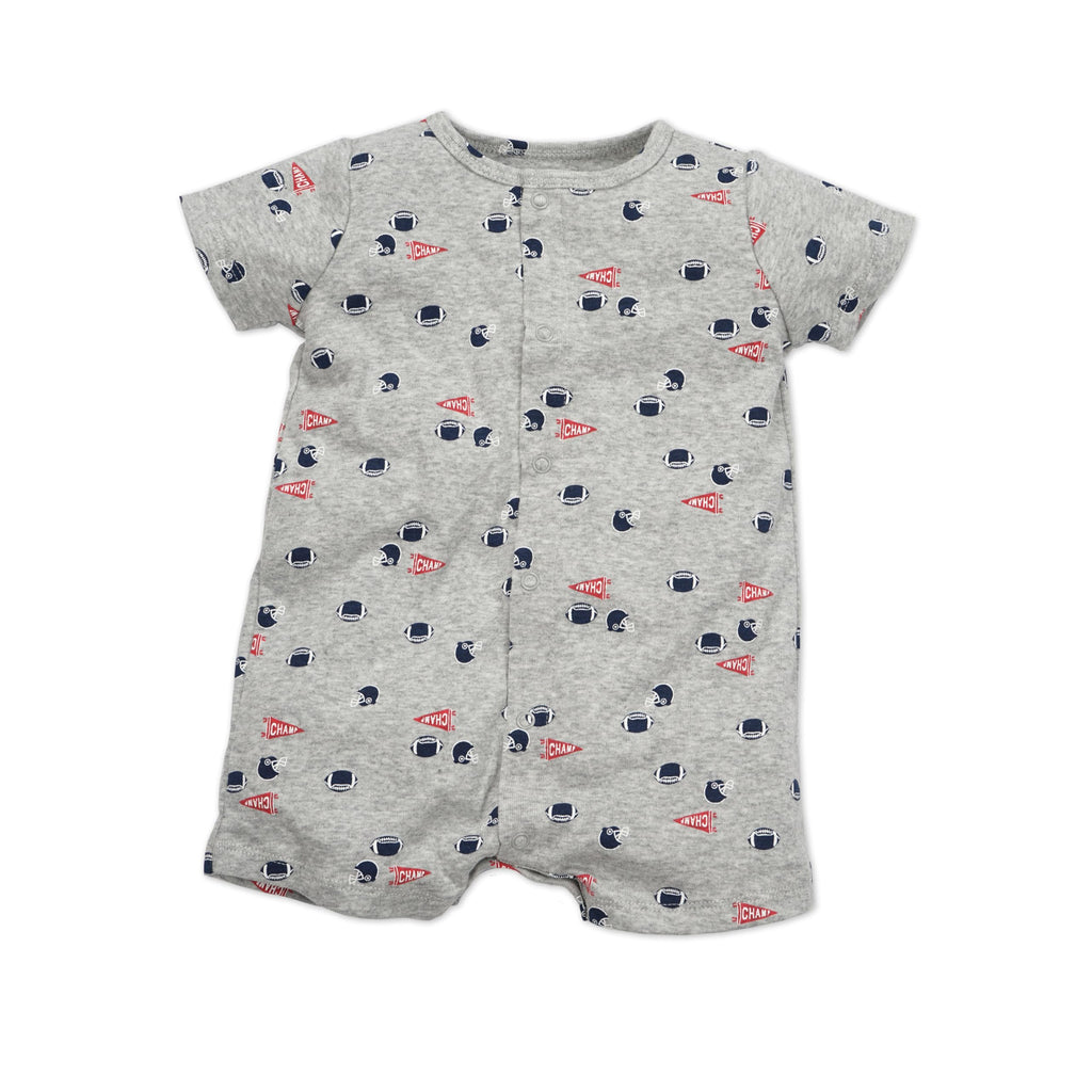 Minicoco 3-Pack 100% Cotton Baby Boy Rompers,0-24Months Short Sleeve Toddler Romper,Breathable Spring/Summer Clothes