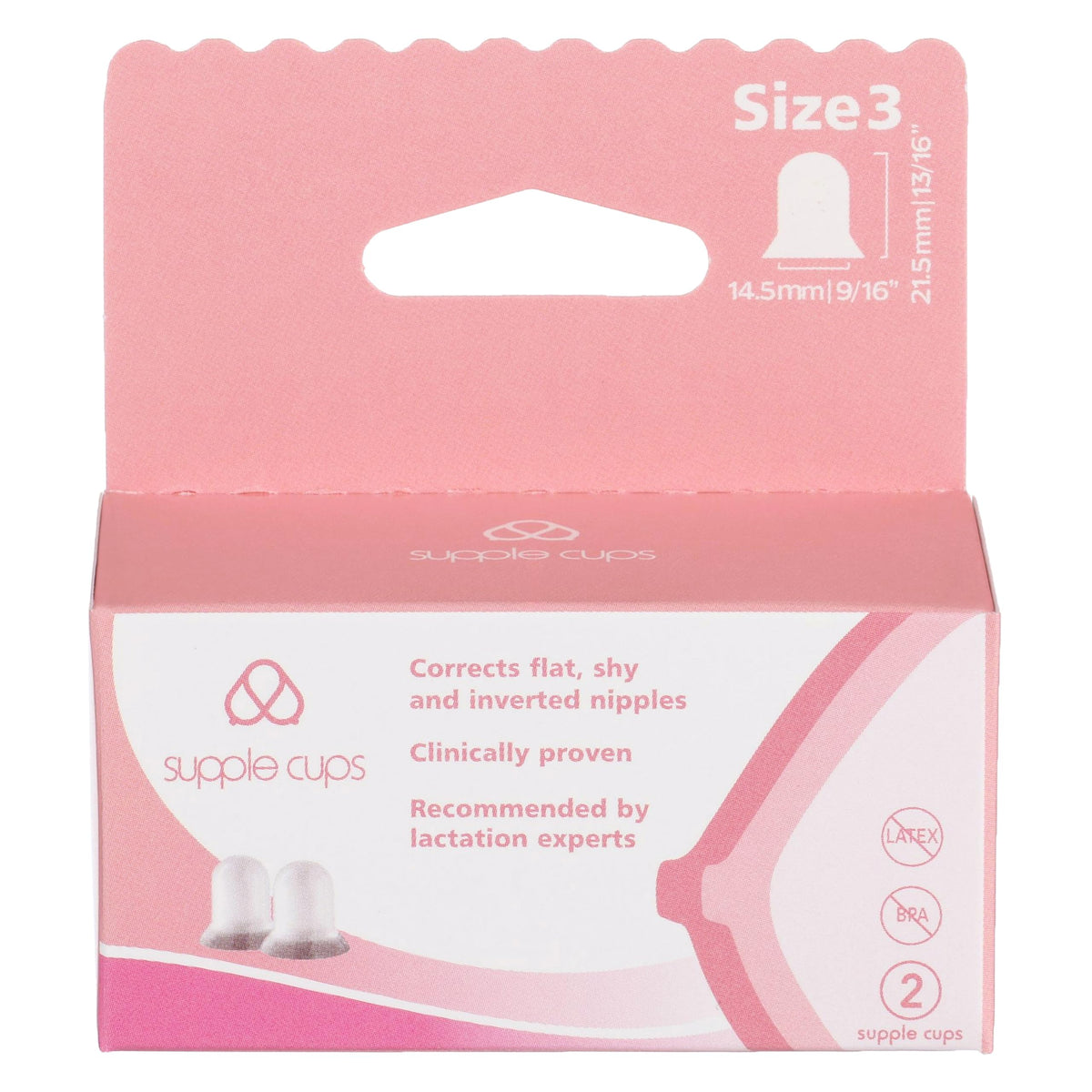 Supple Cups for Flat, Shy and Inverted Nipples (Size 2)