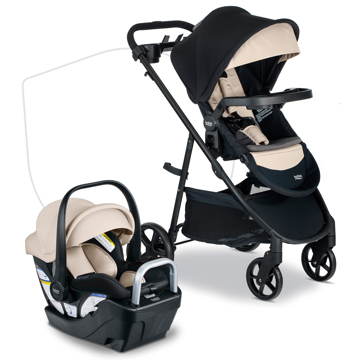 Britax Willow Brook S+ Travel System with Alpine Base — Raven Black