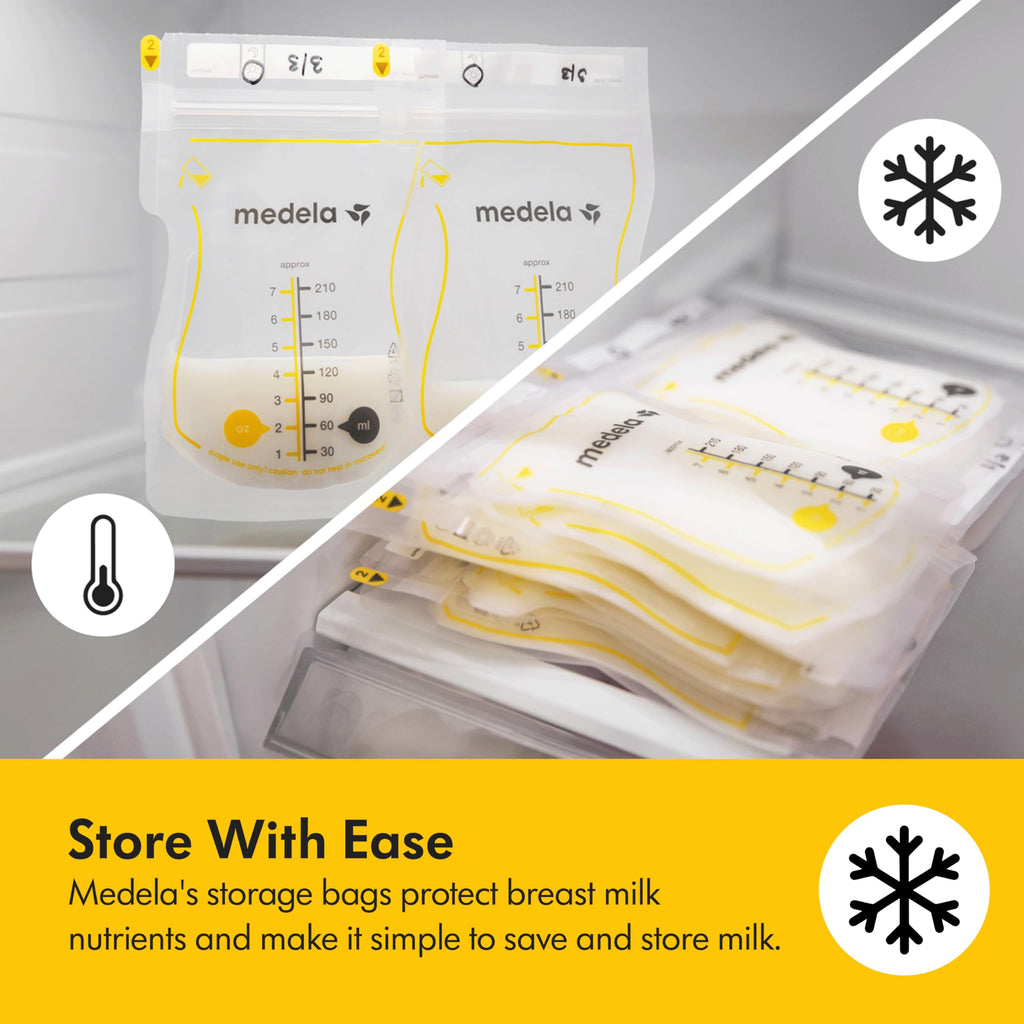 Medela Easy Pour Breast Milk Storage Bags, 50 Count, 7 oz/210 ml