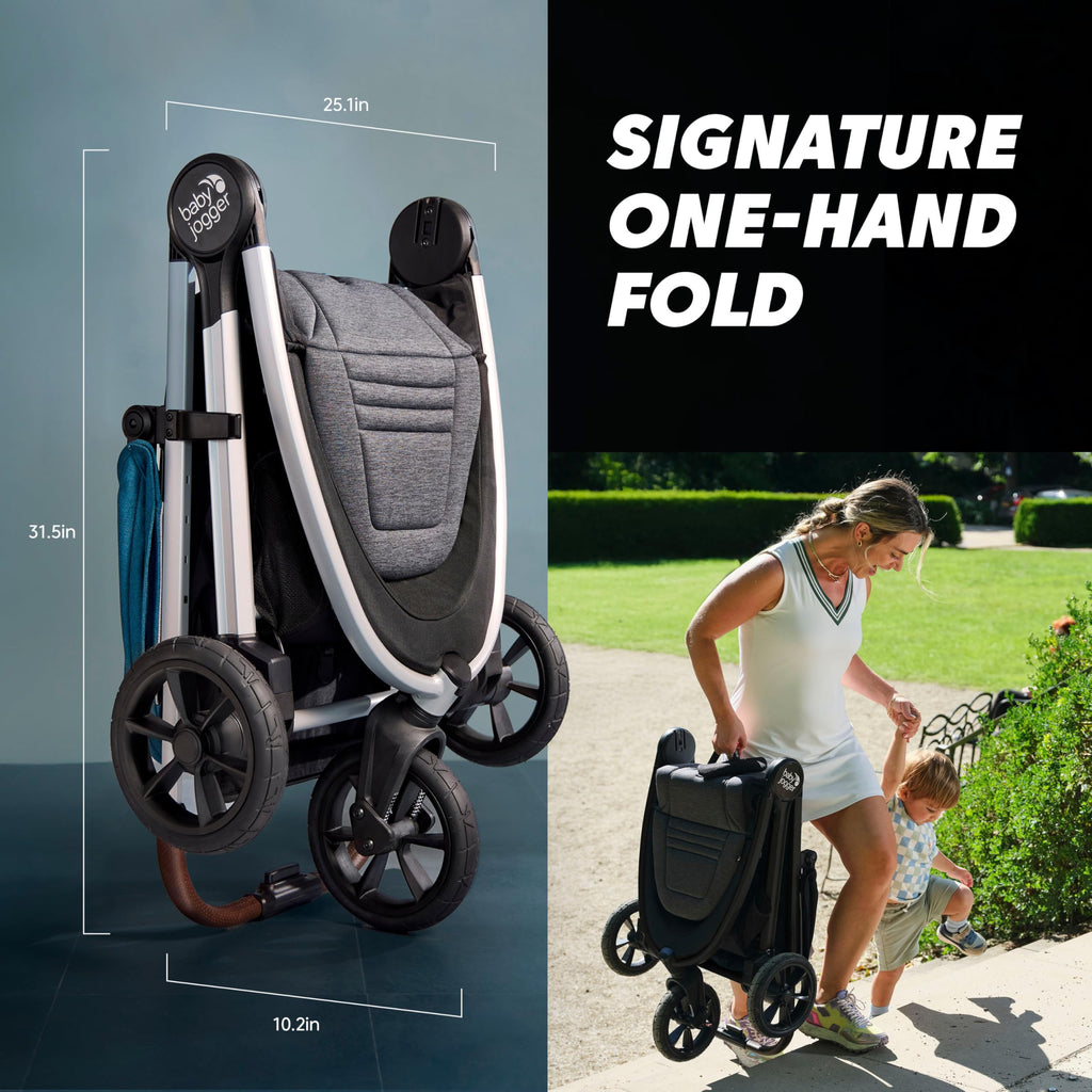 Baby Jogger® City Mini GT3 All Terrain Baby Stroller with Forever Air Rubber Tires, All Wheel Suspension, Lightweight Stroller with Magnetic Buckle, No-Rethread Harness, and Foot Brake, Sierra Sand