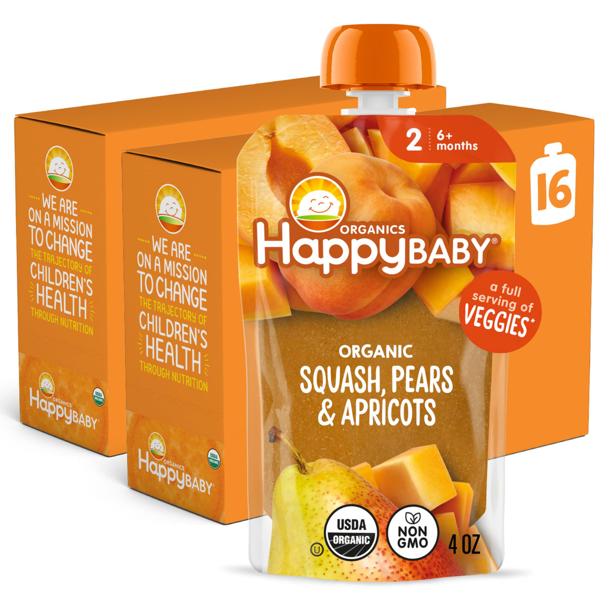 HAPPY BABY Clearly Crafted, Stage 2, Sweet Potato,Blueberry & Beet, 4oz(16)
