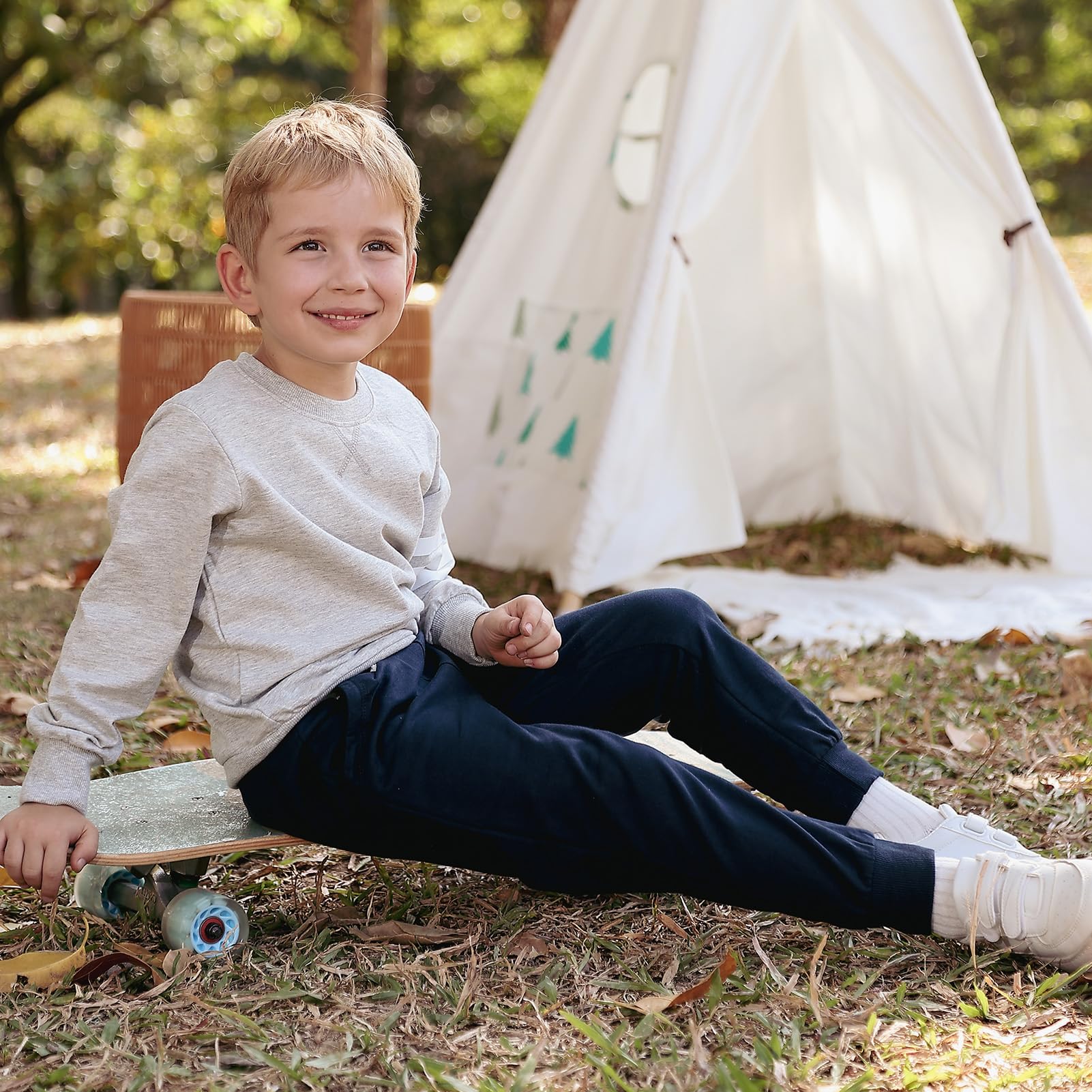 GFQLONG Toddler Boys Joggers Pants Cotton Kids Athletic Sweatpants 2-3T