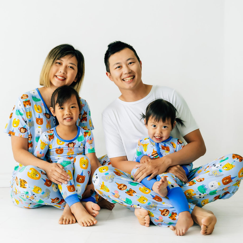 Little Sleepies Baby Pajamas, Blue Party Pals, 2T