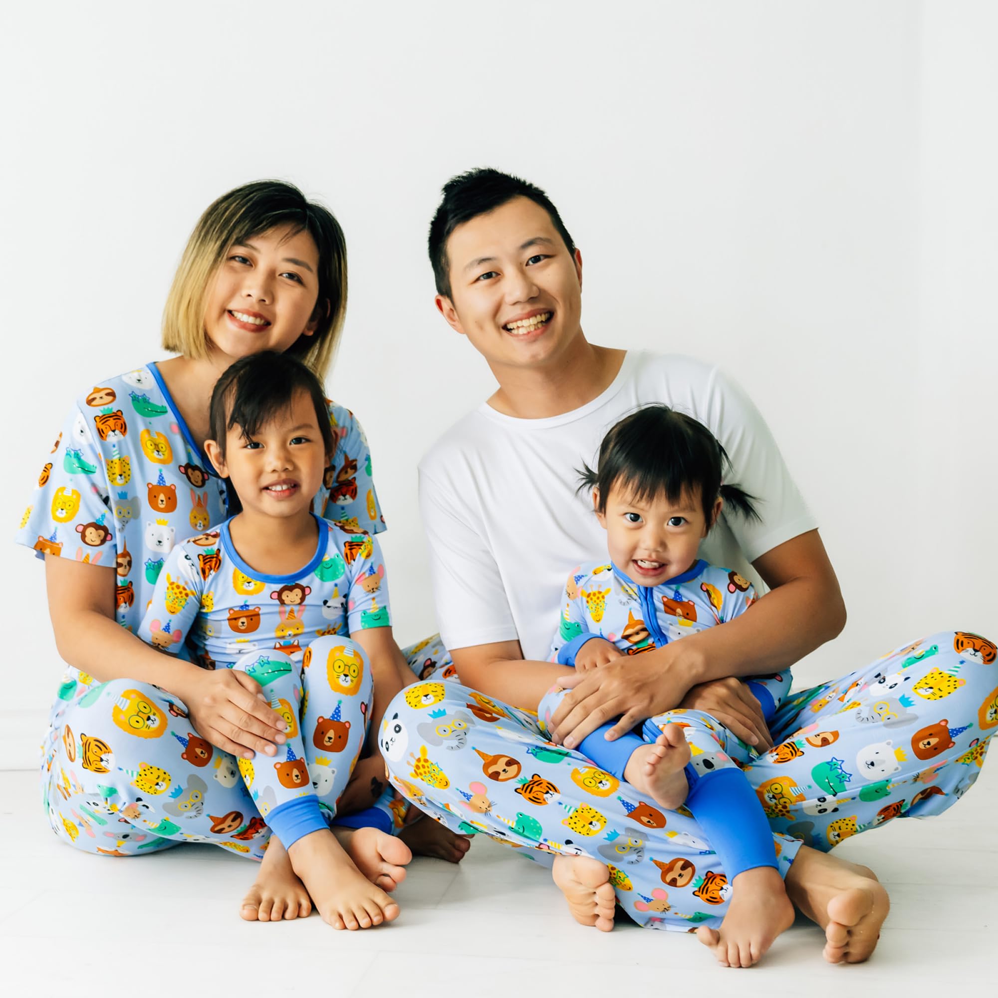 Little Sleepies Baby Pajamas, Blue Party Pals, 2T