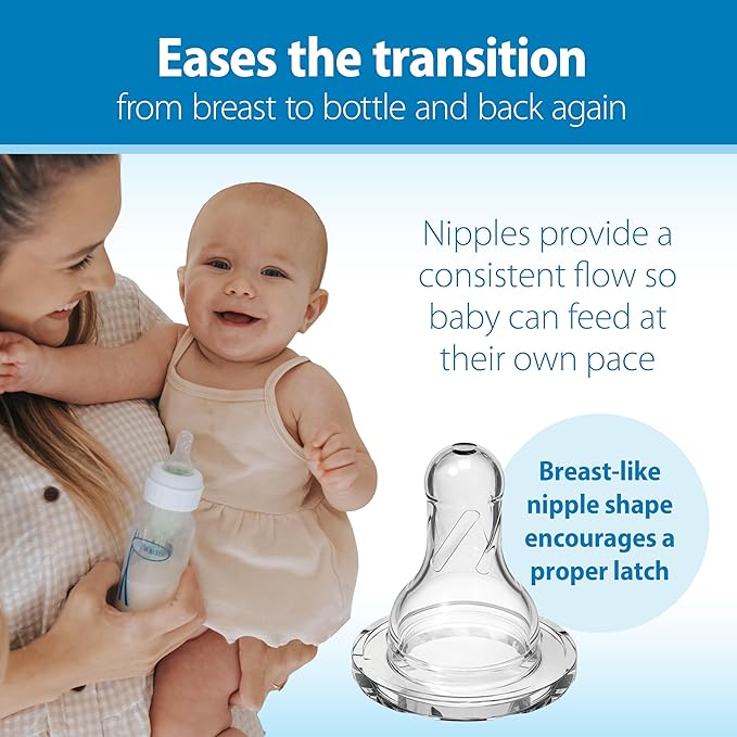 Dr. Brown’s Natural Flow Anti-Colic Options+Narrow 8oz/250mL Baby Bottle + Lovey Gift Set with Level 1 Slow Flow Nipples, Pink