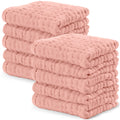 Comfy Cubs Muslin Baby Washcloths 10 Pk - Cotton Wash Cloths - Bold Blush