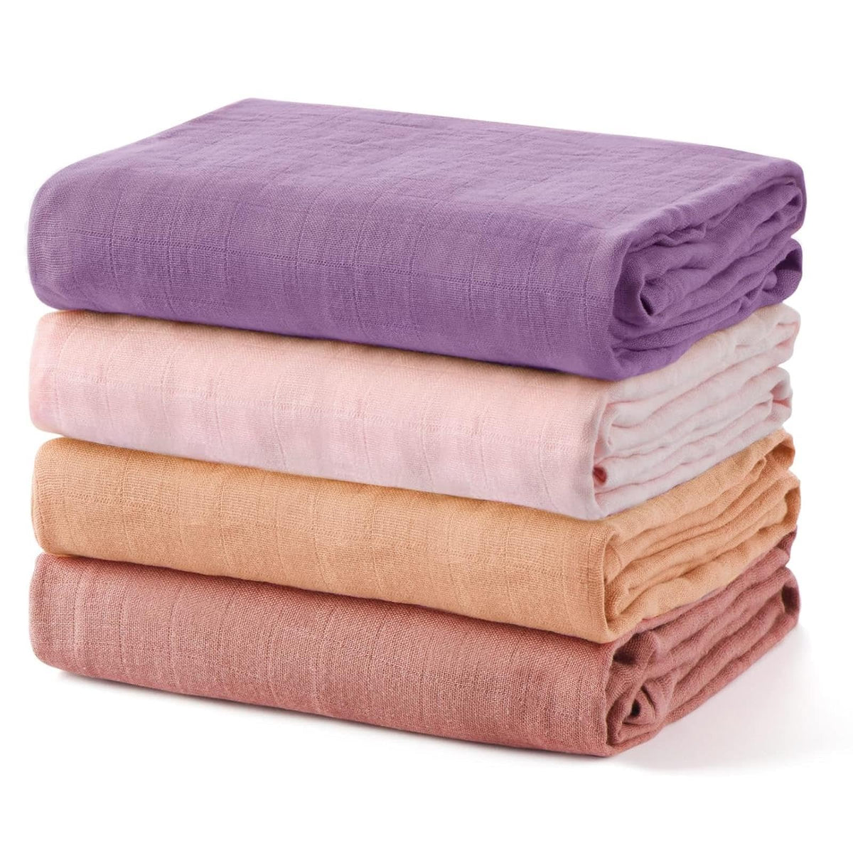Momcozy Muslin Swaddle Blankets, 4-Pack, Large 47"x47" Little Homestead