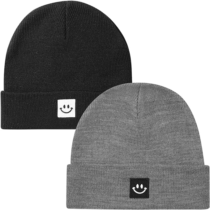 2Pack Baby Beanie Knit Toddler Hat for Girls Boys 0-8 Years