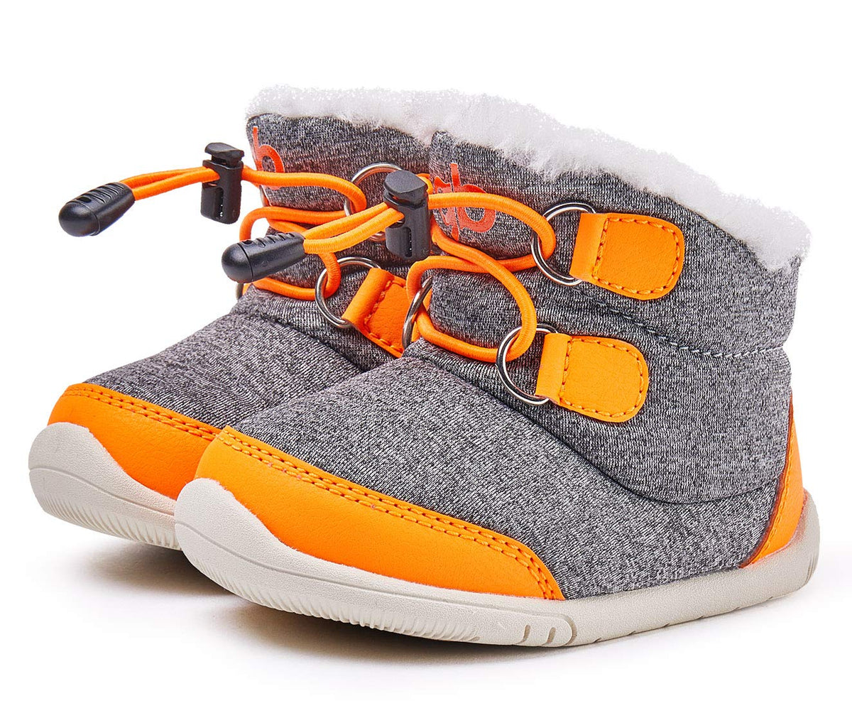 BMCiTYBM Baby Snow Boots Boys Girls Winter Infant Shoes Orange 6-12 Months