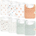 KeaBabies 8-Pack Organic Baby Bibs for Boys, Girls Drool Bibs (Wilderness)