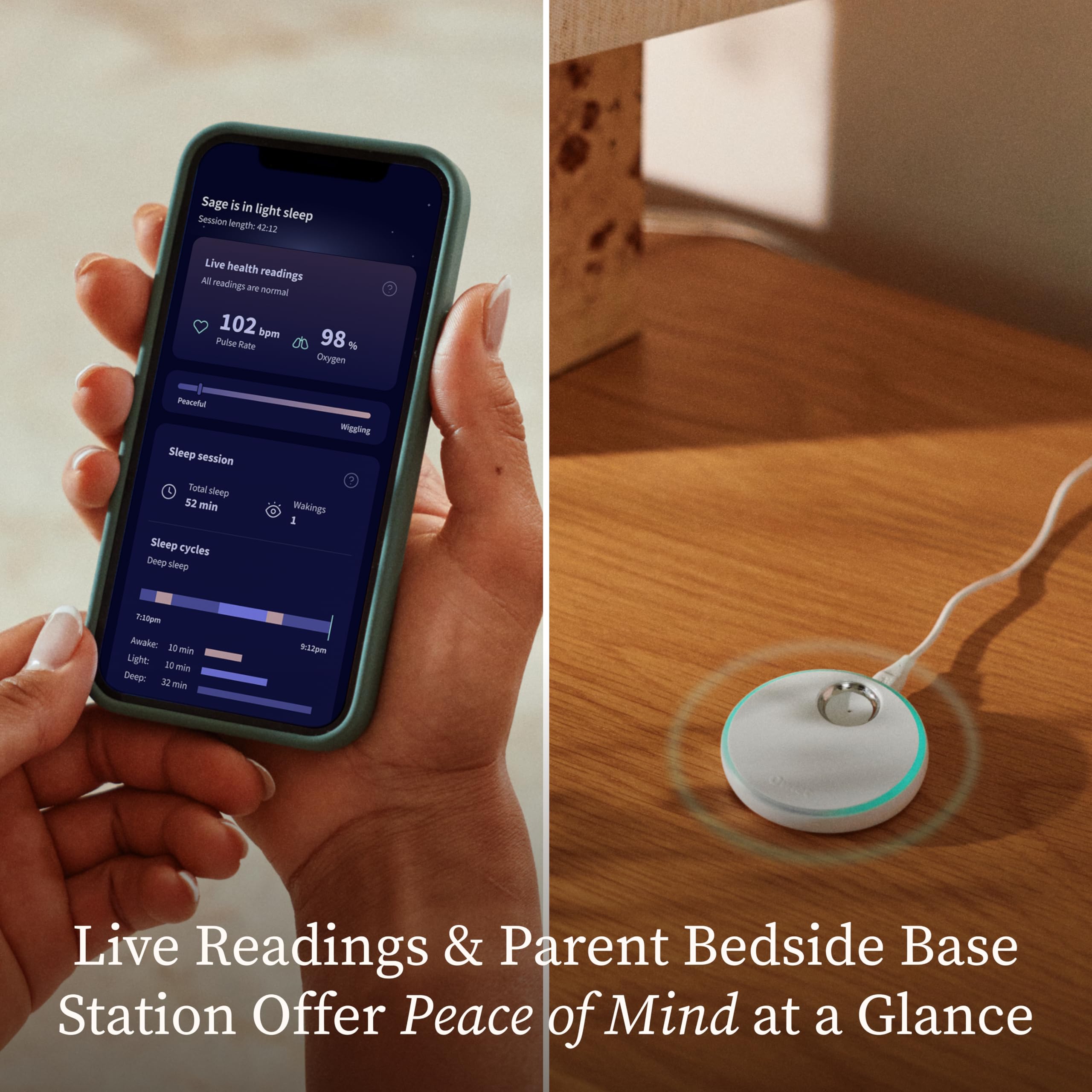 Owlet Dream Sock Smart Baby Monitor, Better Sleep for Baby & You