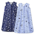 Baby Sleep Sack 6-12 Months 1.0 Tog Baby Wearable Blanket 100% Cotton Sleeping Sack with 2-Way Zipper for Infant Newborn Blue& Green space