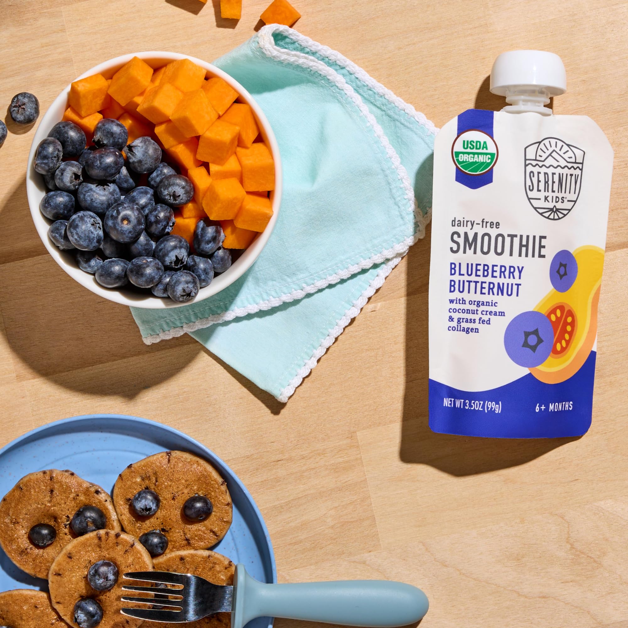 Serenity Kids Organic Baby Food Pouches, Smoothie, 3.5 Oz, 12 Pack