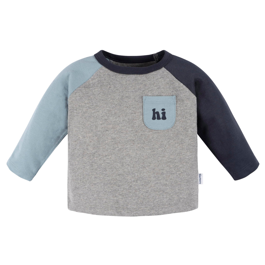 Gerber Baby Boys' Jogger Set, Happy, 0-3 Months