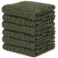Comfy Cubs Muslin Baby Washcloths 10"x10" 6 Pk - Kelp