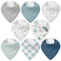 CIVARUA KIDS 8 Pack Muslin Baby Bandana Bibs for Drooling and Teething