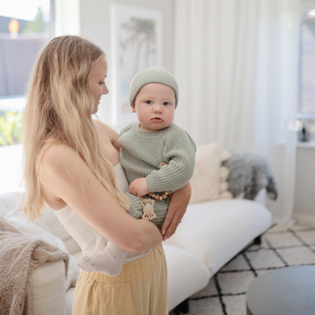 FRIGG Lucky Symmetrical SilkySoft Silicone Baby Pacifier | Made in Denmark | BPA-Free (Silky Satin/Cream, 6-18 Months)