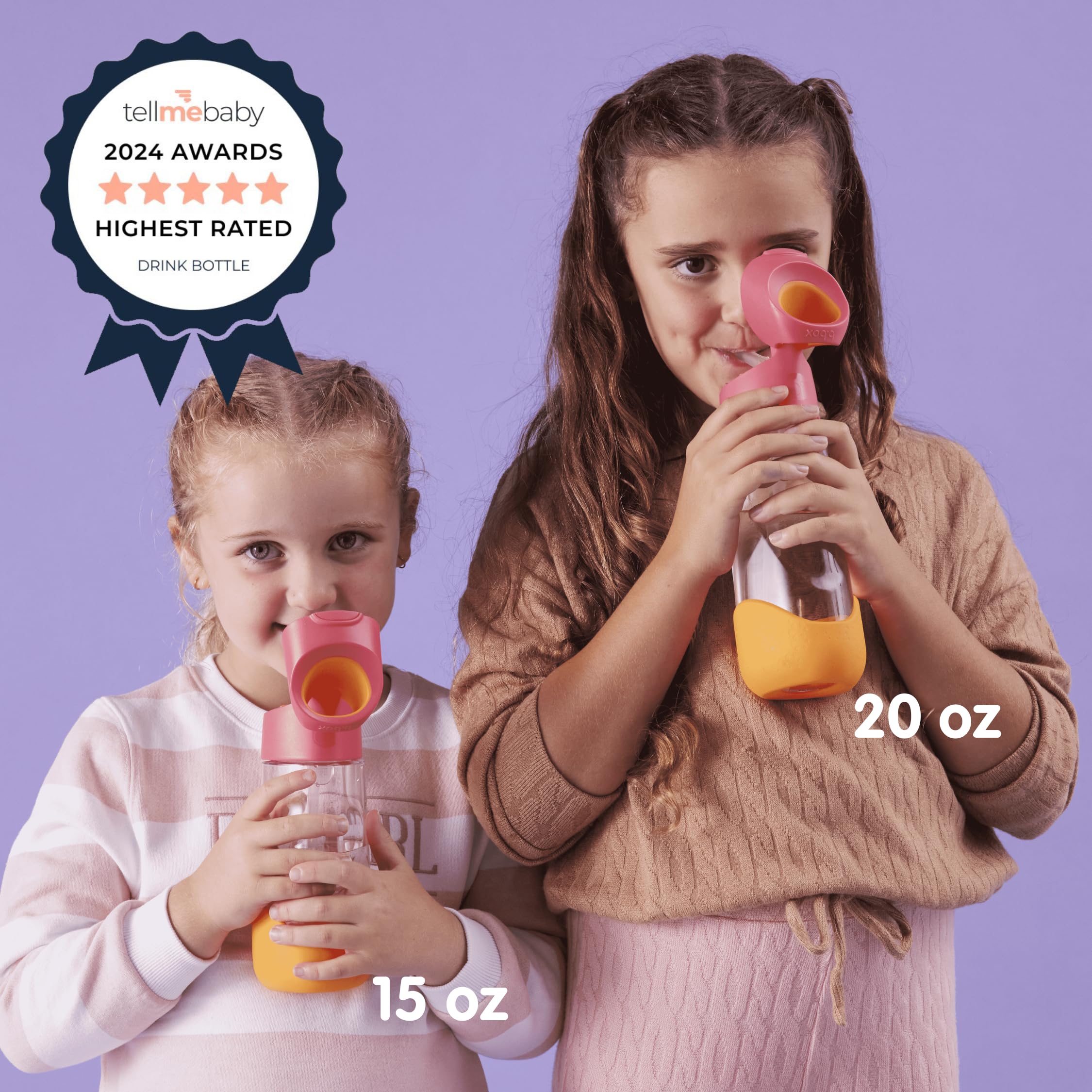 b.box Tritan™ Kids Water Bottle with Straw, 15 oz Toddler Water Bottle
