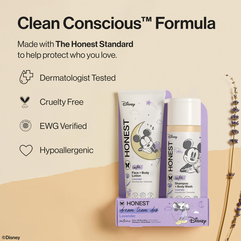 The Honest Company Shampoo, Body Wash & Lotion Bundle, Lavender, 18.5 fl oz