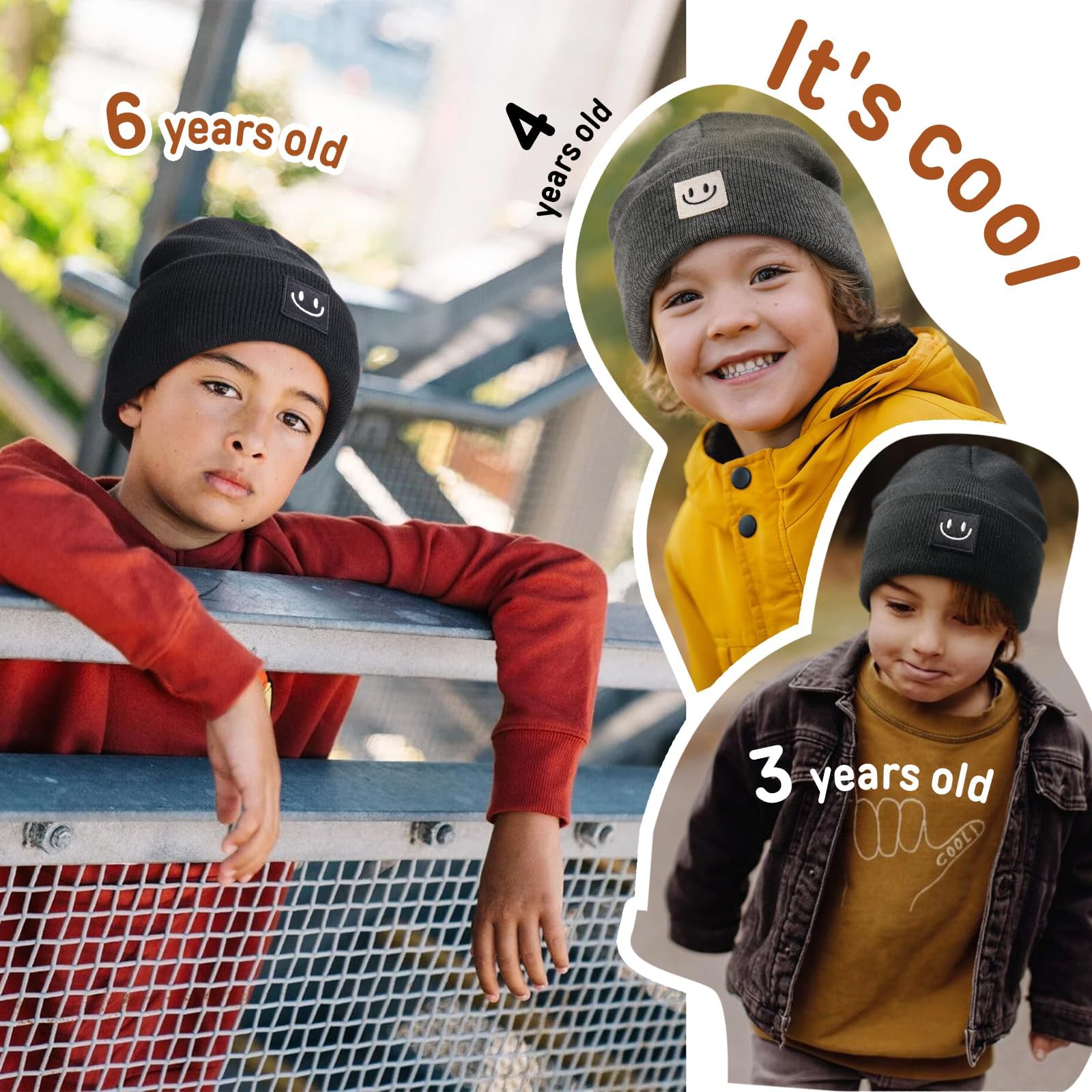 FURTALK Baby Beanie 2 Pack Toddler Winter Hat Embroidered Knit Cap Ages 0-8