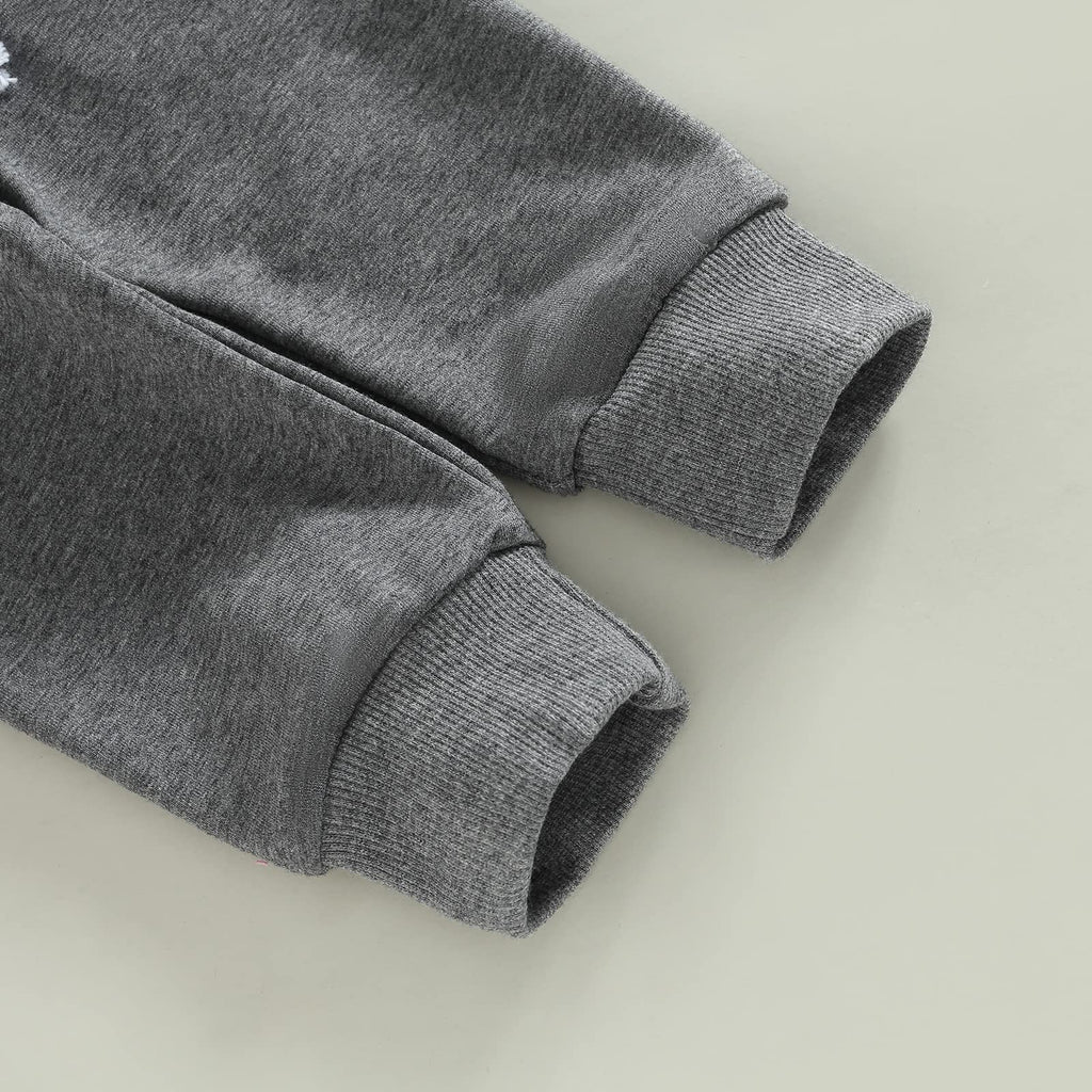 MA&BABY Toddler Baby Boy Clothes Solid Color Sweatshirt Jogger Pants Set