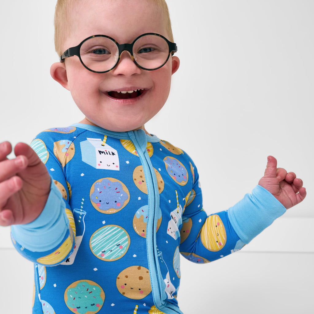 Little Sleepies Baby Pajamas, Blue Cookies & Milk, 2T