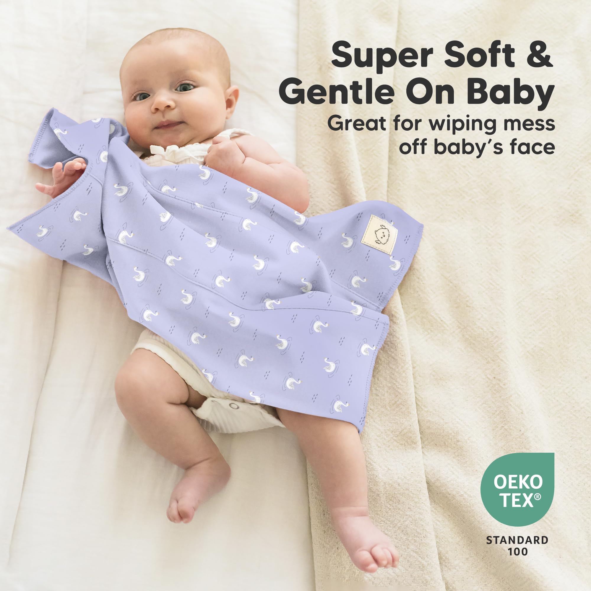 Organic Burp Cloths Baby Boy, Girl, 6-Pack Large Burping Cloths (Lunaris)
