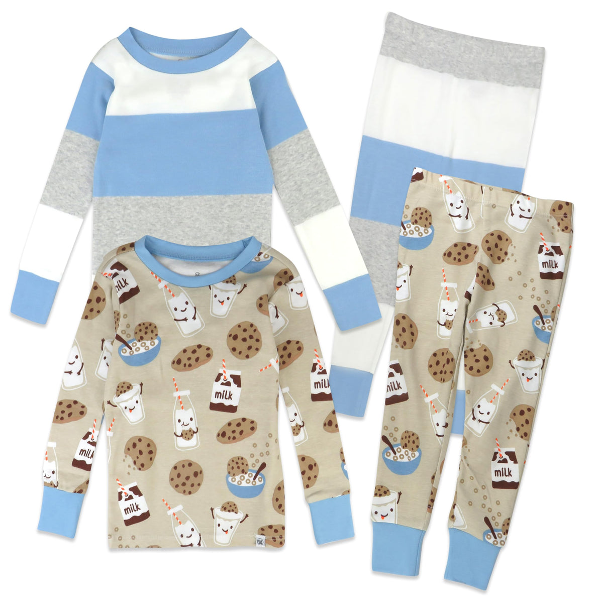 HonestBaby 4-Piece Long Sleeve PJ Set