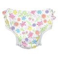 green sprouts Baby Toddler Eco Ruffle Snap Swim Diaper - White Turtle Floral - 12mo