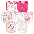 2ooya 7Pcs Waterproof Cotton Baby Bibs for Feeding Drooling Teething Eating