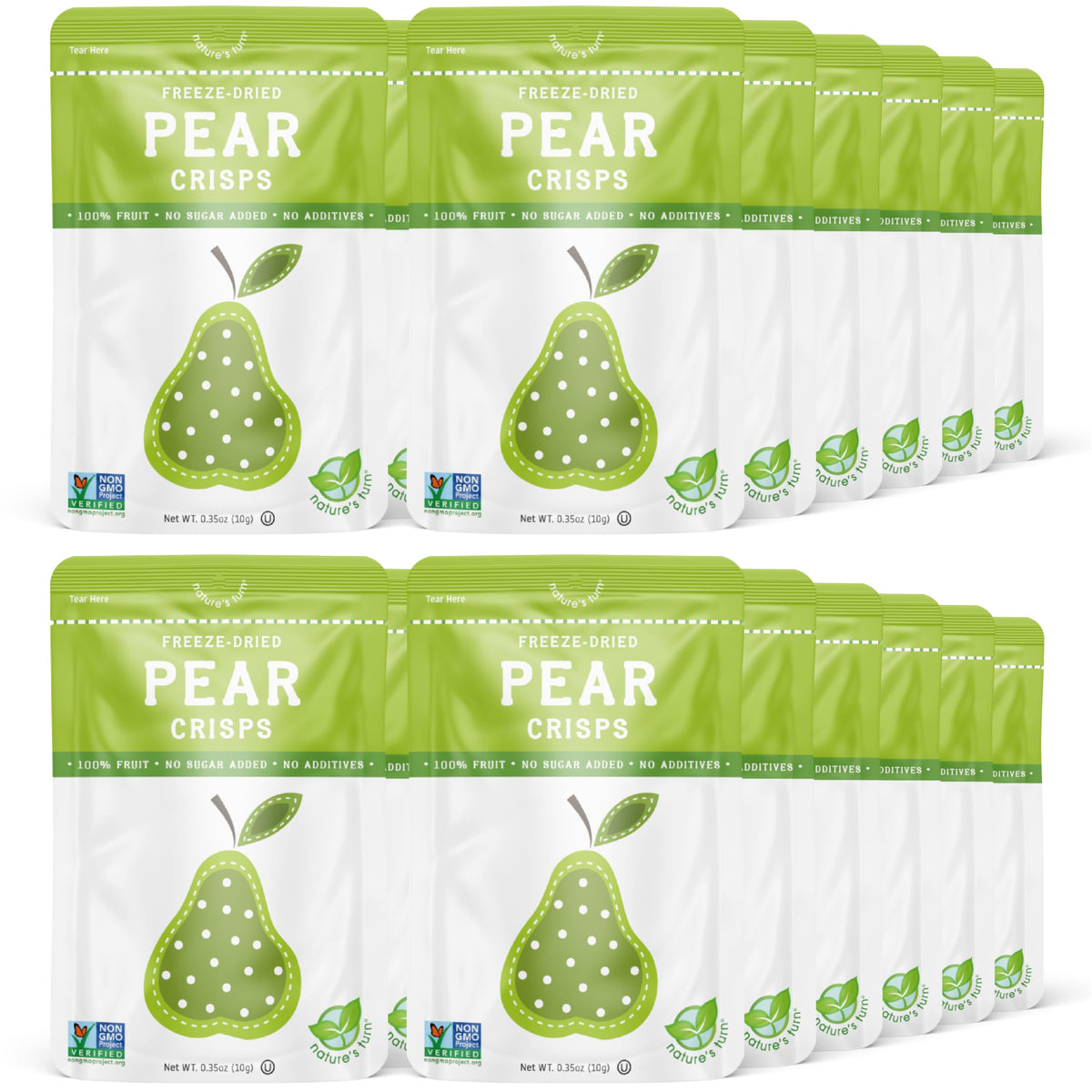 Nature's Turn Freeze-Dried Fruit Crisps; Strawberry, 24 Bags (0.35oz Each)